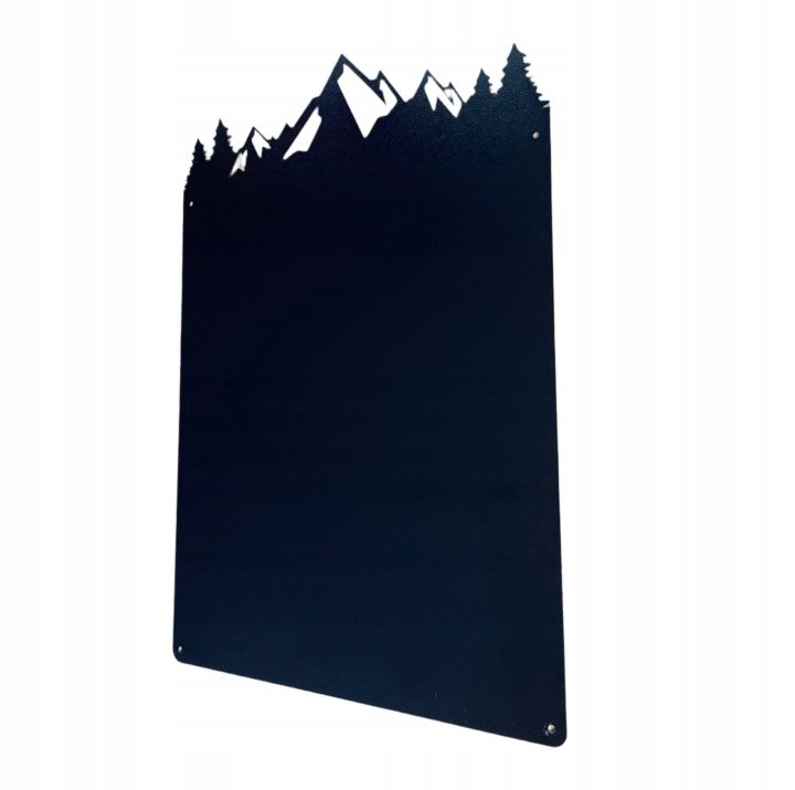 Čierna magnetická tabuľa STALFORM 75 × 49 cm s horami