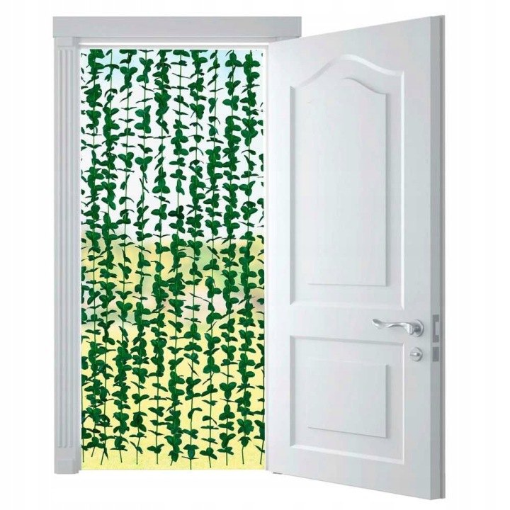 Dverová clona Maximex 90 × 190 cm so zelenými listami