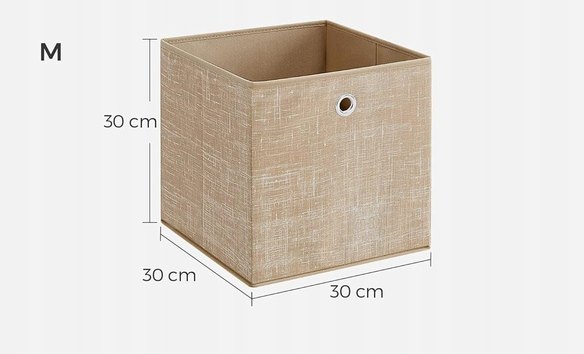 SONGMICS RFB006K03, sada 6 skladacích boxov 30 × 30 × 30 cm