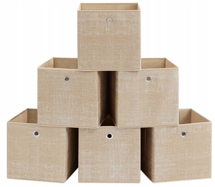 SONGMICS RFB006K03, sada 6 skladacích boxov 30 × 30 × 30 cm