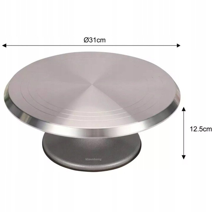 Otočná hliníková patera na torty 31 cm, rad 182-820