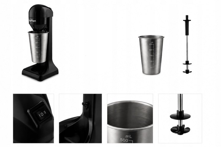 Hoffen mixér koktailov 100 W s oceľovou nádobou 500 ml
