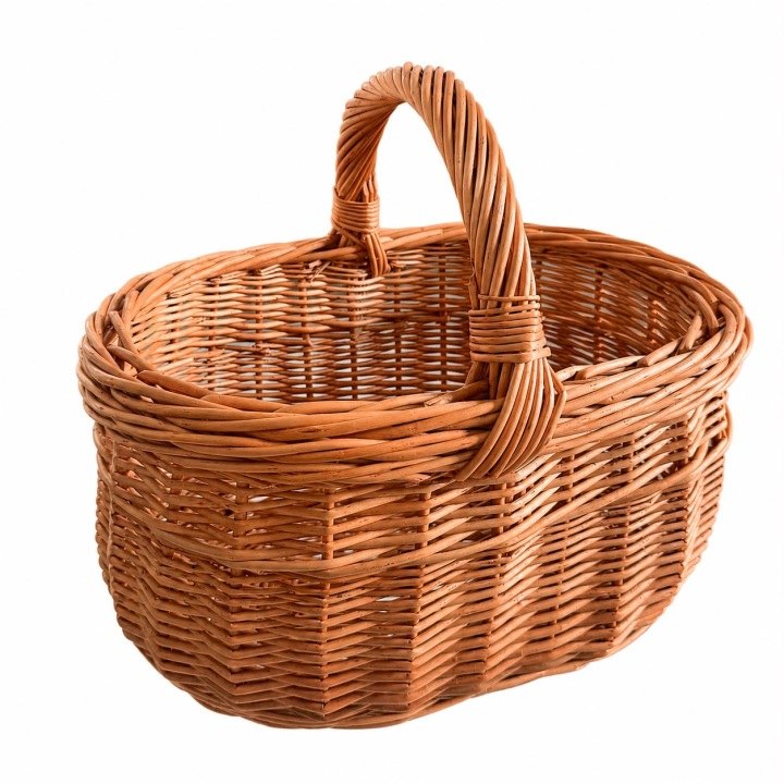 Galanteria Drewniana M ručne pletený prútený košík, 33 × 29 × 35 cm