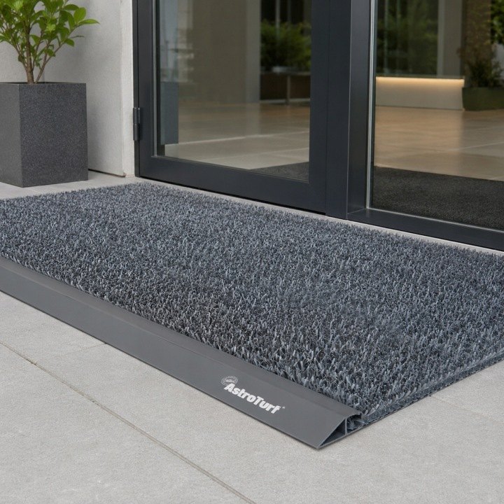 Štyri sivé ukončovacie profily AstroTurf k rohožke, 91 cm