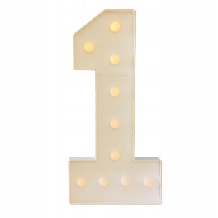 Svietiaca číslica 1 s 10 LED, výška 100 cm