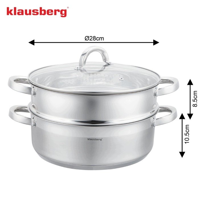 Klausberg KB-9074 parný hrniec 28 cm, 6 l