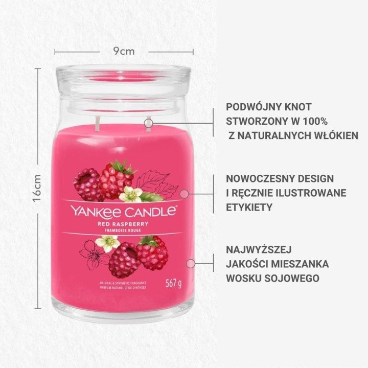 Vonná sviečka Yankee Candle Red Raspberry 567 g