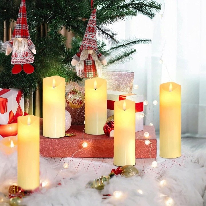 Súprava 5 LED sviečok s diaľkovým ovládaním a časovačom