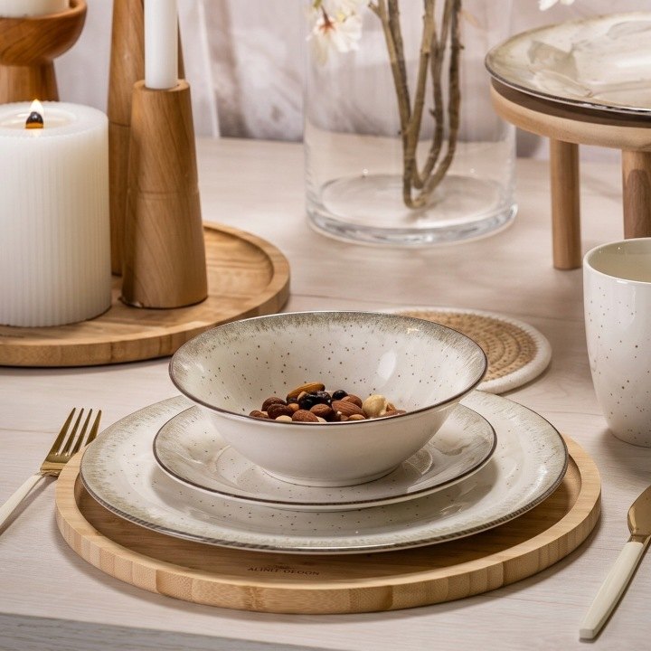 Porcelánový servis Altom Design Hello Sand 18 dielov