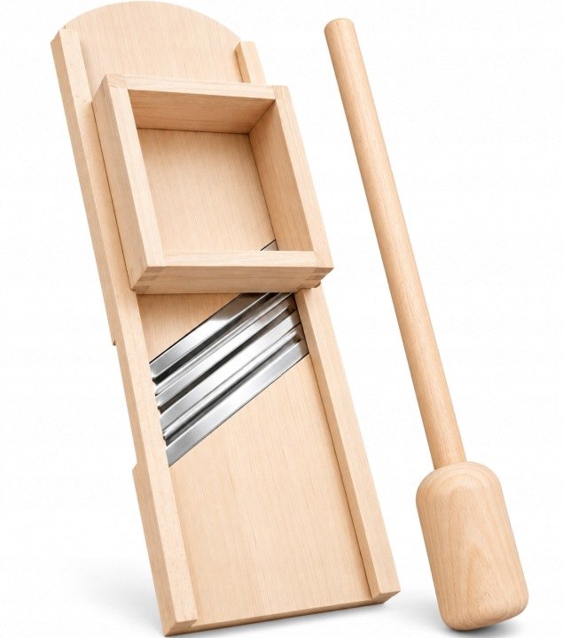 Drevené strúhadlo na kapustu XL s tĺčikom, 56 cm