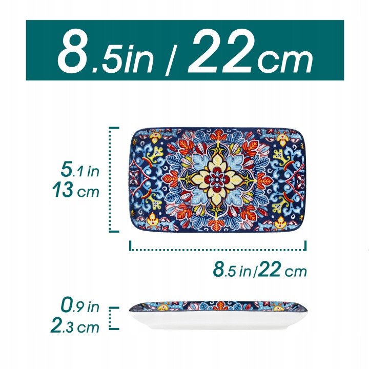 Porcelánové servírovacie taniere Vancasso SIMI 22 cm, 6 ks