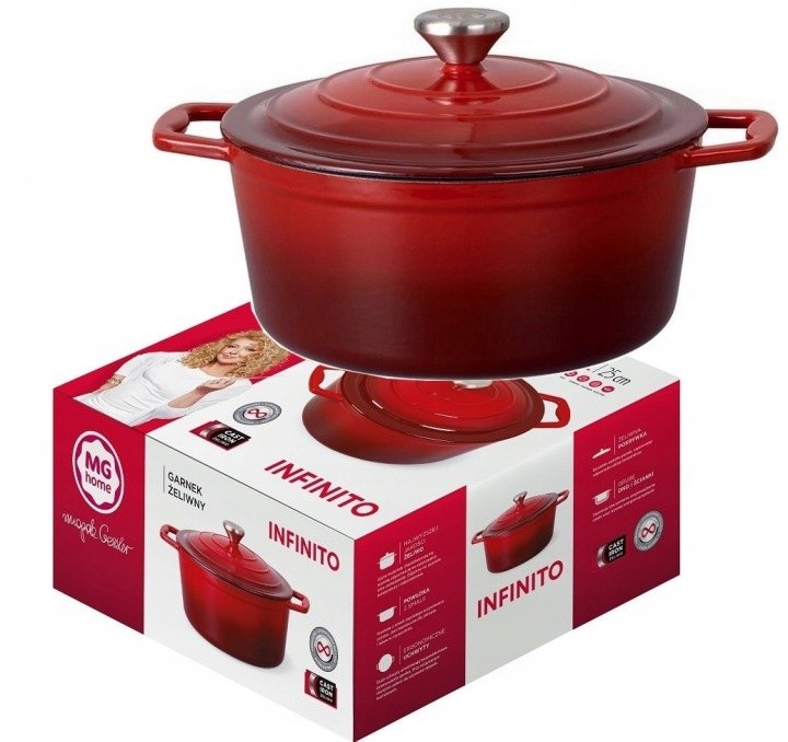 Liatinový smaltovaný hrniec MG Home Infinito 25 cm