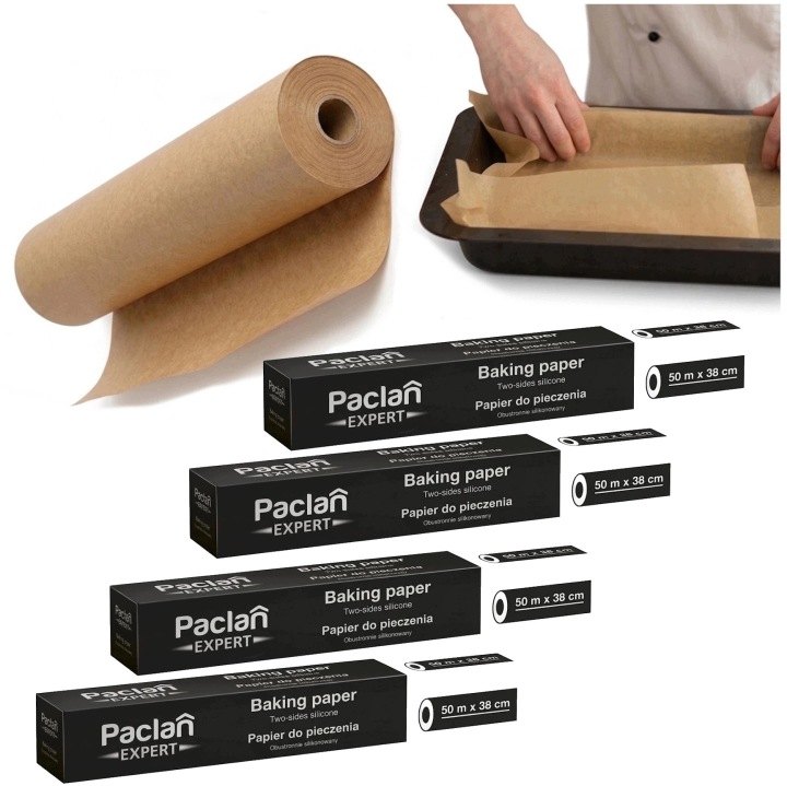 Papier na pečenie Paclan Expert, 4 rolky po 50 m × 38 cm