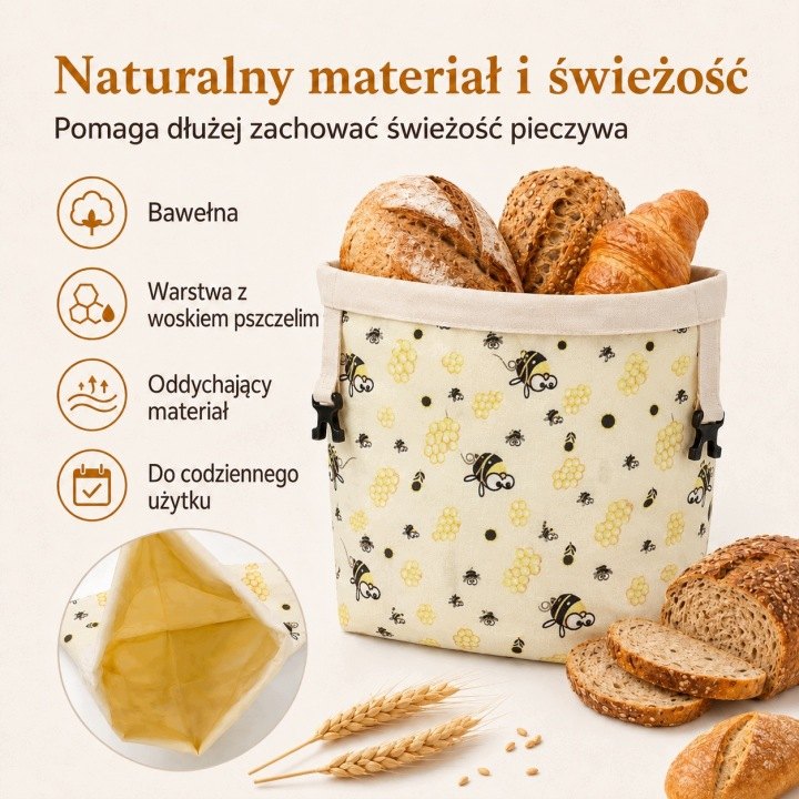 YiBoOBBOEB dve voskované vrecká na chlieb 33 × 43 cm