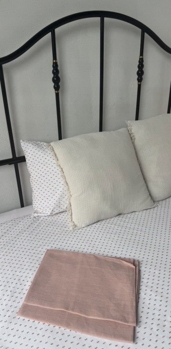 Dve ružové ľanové obliečky na vankúš 50 × 70 cm