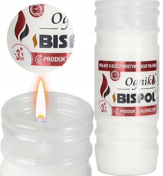 Parafínové náplne Bispol Ognik WP3, 24 kusov, 14,5 × 5,5 cm