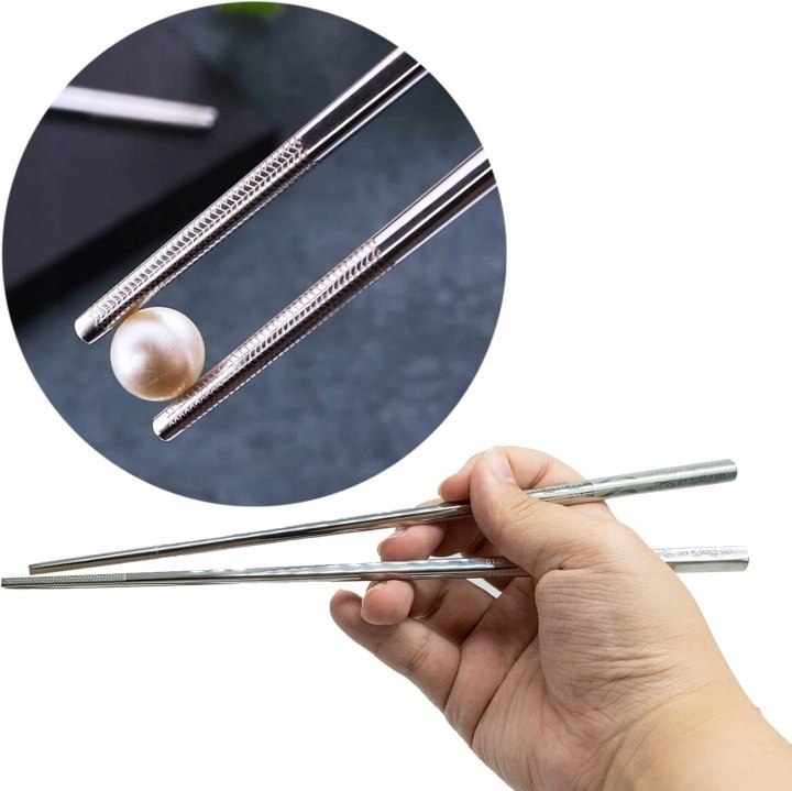 Oceľové paličky na sushi 23,5 cm, 5 párov