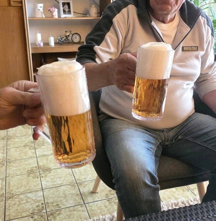 Koziol SUPERGLAS poháre na pivo s uchom, 2 × 500 ml