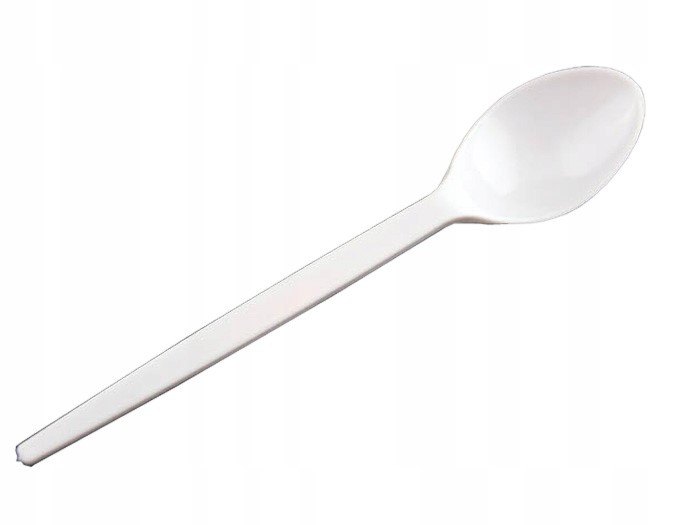Biele plastové lyžičky 12,5 cm, 300 ks