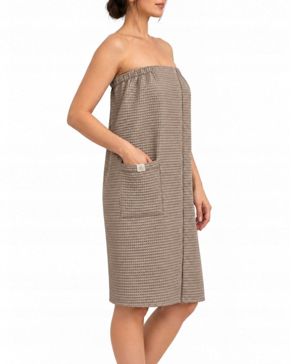 Dámske pareo do sauny Ramielle 140 × 80 cm taupe