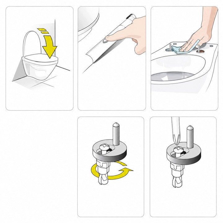 Aqua biela WC doska 45,5 × 36 cm s montážou zhora
