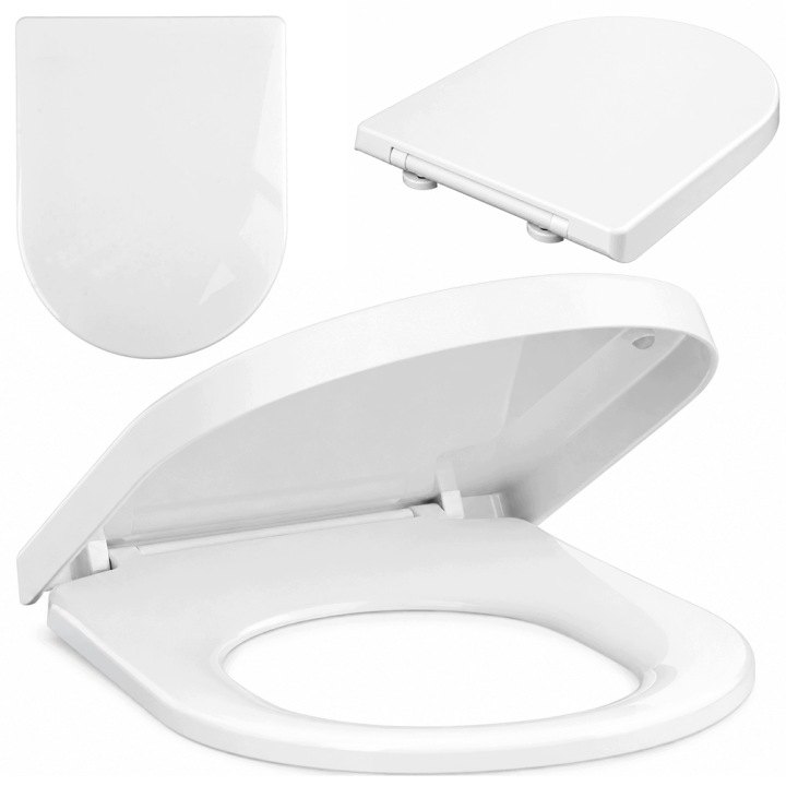Aqua biela WC doska 45,5 × 36 cm s montážou zhora