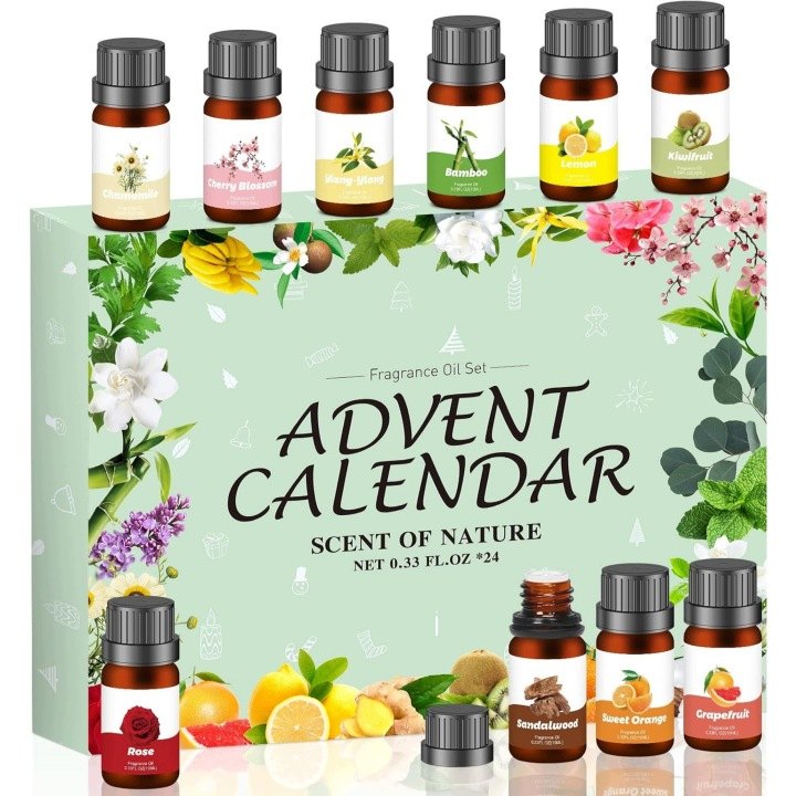 Adventný kalendár 24 vonných olejov po 10 ml