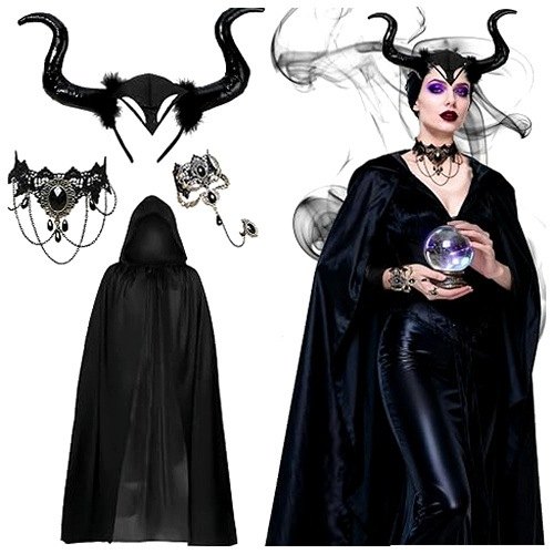 Čierne kostýmové rohy Maleficent SWC5908201807921