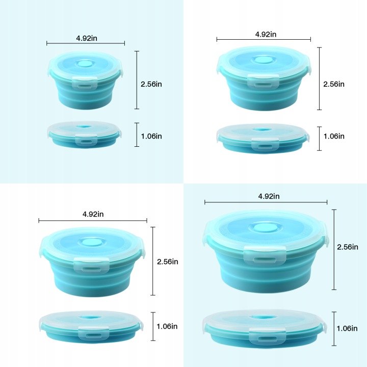 Súprava štyroch skladacích misiek 350 až 1200 ml