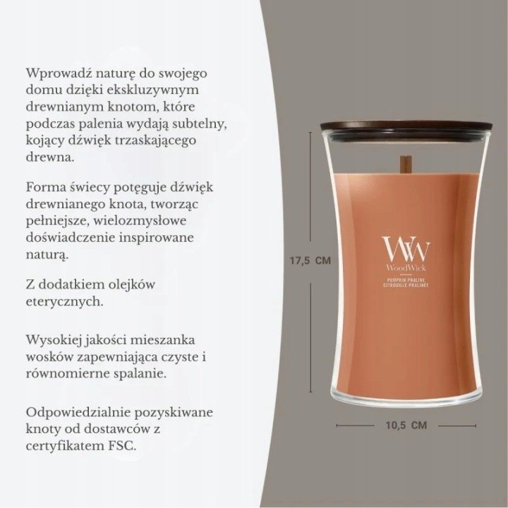 Vonná sviečka WoodWick Pumpkin Praline 610 g