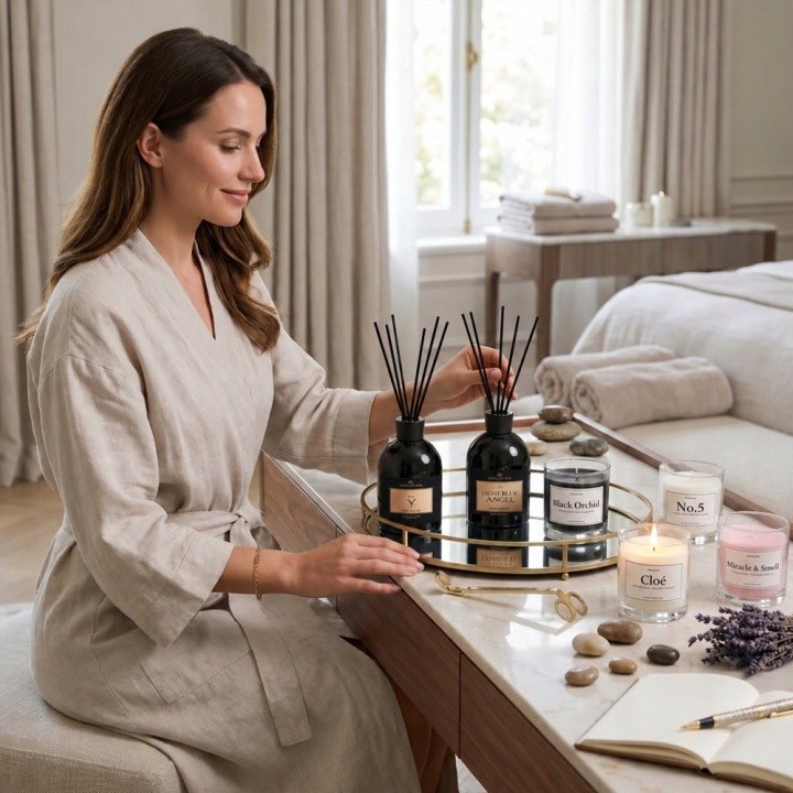 Darčeková súprava Moller SPA s 2 osviežovačmi a 5 sviečkami