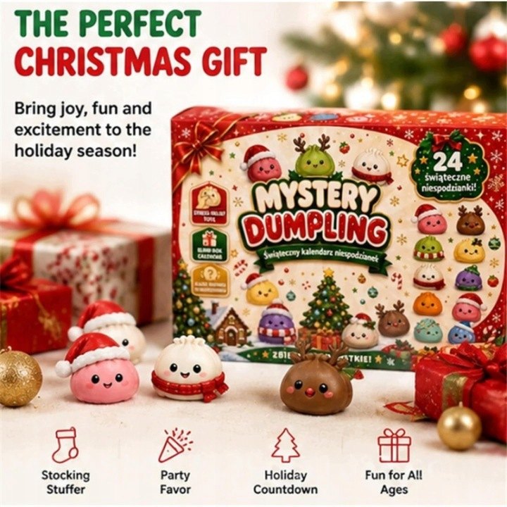 Adventný kalendár Dumpling Squishy s 24 hračkami
