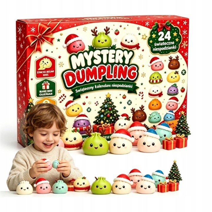 Adventný kalendár Dumpling Squishy s 24 hračkami