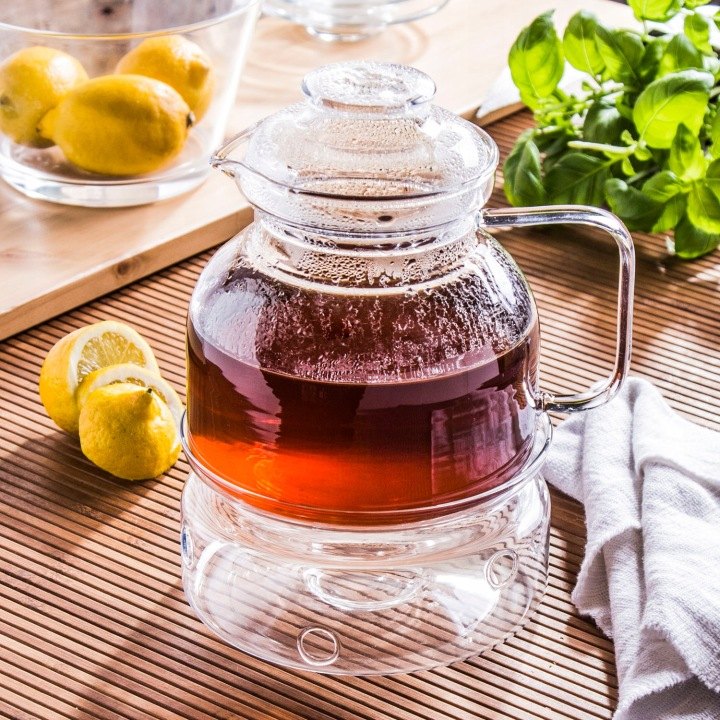 Termisil sklenený džbán s podhrievačom na čaj, 1,5 l