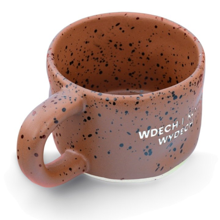 Kameninový hrnček s expresívnym nápisom 250 ml, hnedý