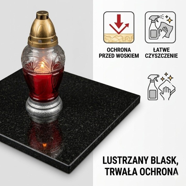 Čierna granitová podložka pod kahance Premium Black 40 × 25 cm
