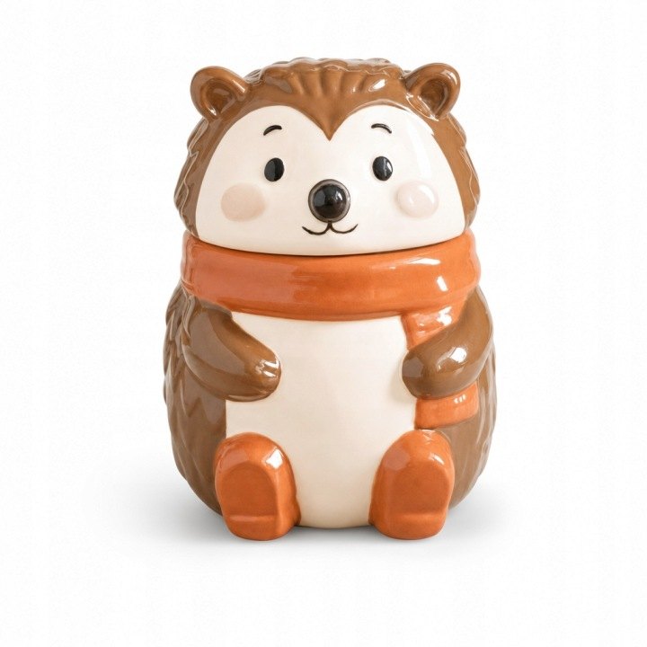 Keramická aromalampa Autumn Hedgehog v tvare ježka, výška 13 cm