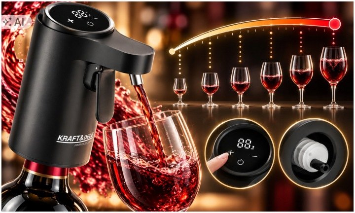 Elektrický dávkovač nápojov s porciami 10, 20 a 30 ml