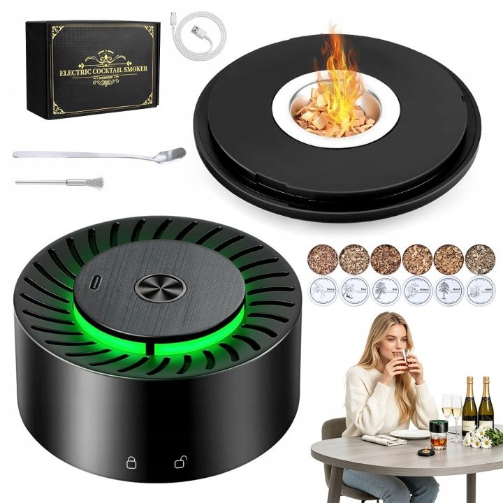 Elektrický set na údenie whisky TP-20 so šiestimi druhmi dreva