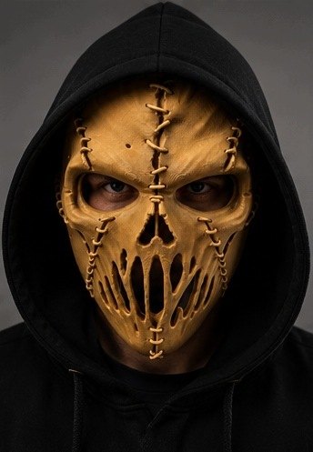 Maska zošívaná lebka GGF z 3D tlače PETG