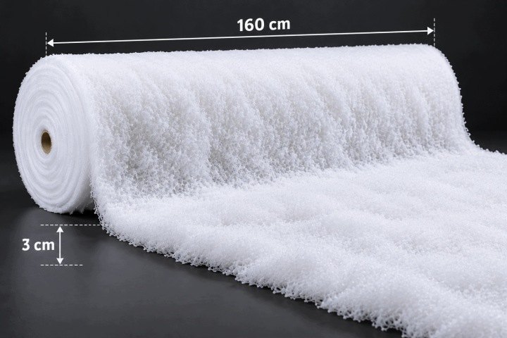 Umelý sneh Ultrasonic v rolke, 30 m × 160 cm, hrúbka 3 cm