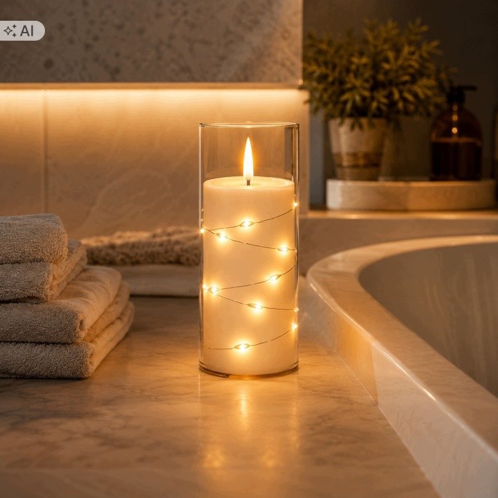 Súprava 12 LED sviečok Masterled 13 cm, 2000 K, na batérie AA