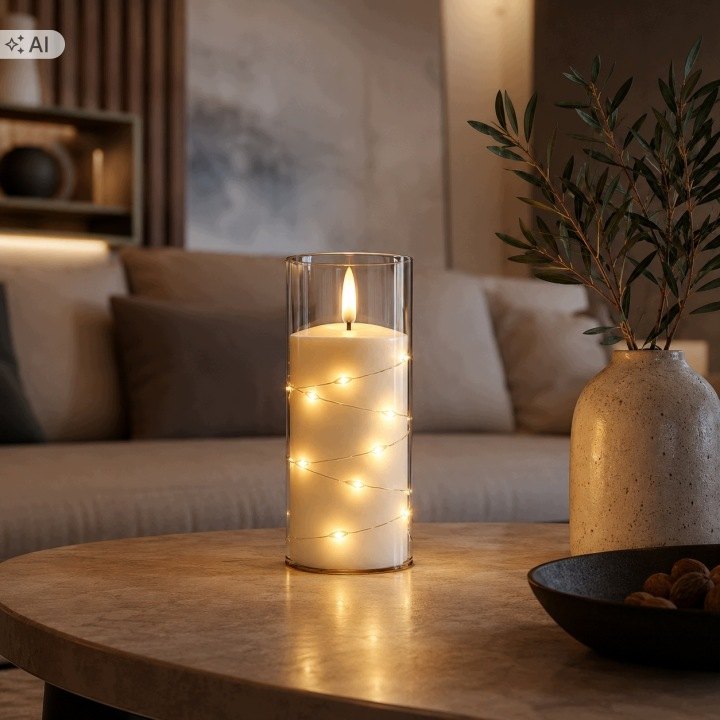 Súprava 12 LED sviečok Masterled 18 cm, 2000 K, na batérie AA