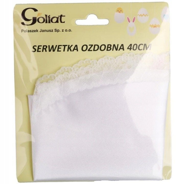Biela textilná servítka Goliat SY061601, 1 ks