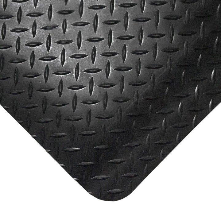 Čierna protiúnavová podložka Coba Deckplate 90 × 150 cm