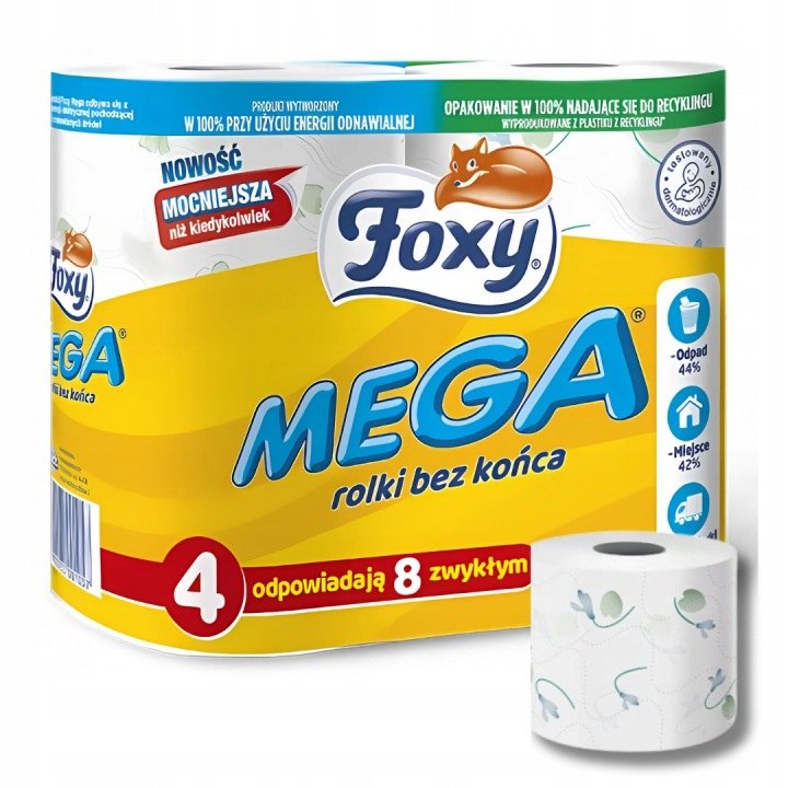 Toaletný papier Foxy Mega 28 roliek po 300 útržkov