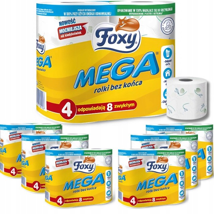Toaletný papier Foxy Mega 28 roliek po 300 útržkov