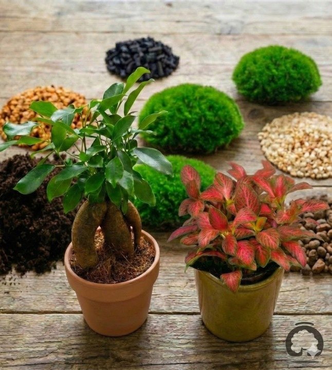 DIY set Mikroklimat na les v skle s Ficus ginseng