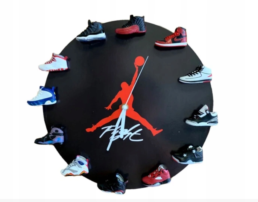 Hodiny - Air Jordan Sneaker 3D hodiny s 12 Mini tenisky