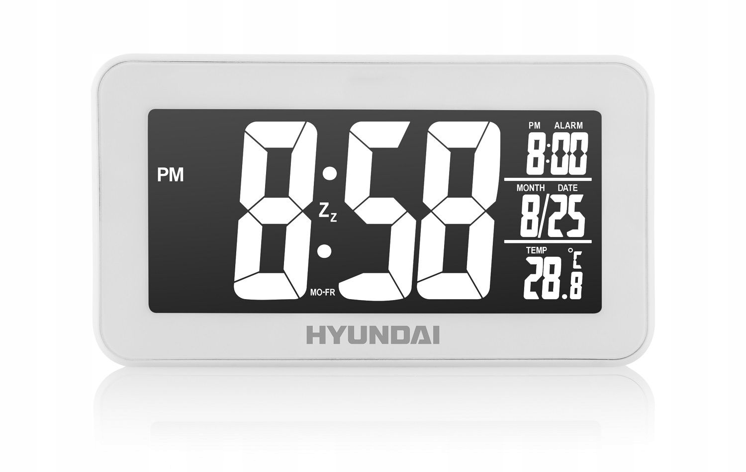 Hodiny - S budíkom a teplomerom HYUNDAI 321W AC DCF